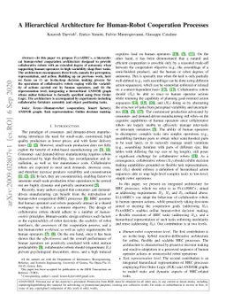 A Hierarchical Architecture for Human-Robot Cooperation Processes