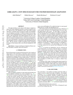 Libri-Adapt: A New Speech Dataset for Unsupervised Domain Adaptation