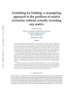 Unfolding by Folding: a resampling approach to the problem of matrix
  inversion without actually inverting any matrix