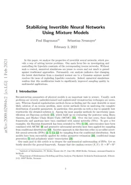 Stabilizing Invertible Neural Networks Using Mixture Models