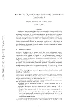 distr6: R6 Object-Oriented Probability Distributions Interface in R