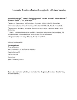 Automatic detection of microsleep episodes with deep learning