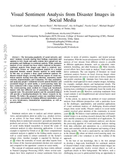 Visual Sentiment Analysis from Disaster Images in Social Media