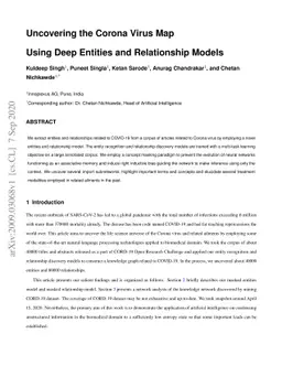 Uncovering the Corona Virus Map Using Deep Entities and Relationship
  Models