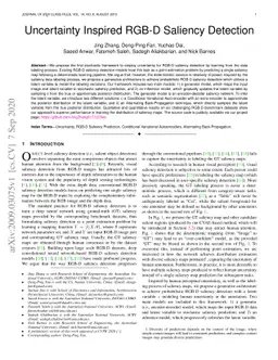 Uncertainty Inspired RGB-D Saliency Detection