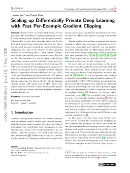 Scaling up Differentially Private Deep Learning with Fast Per-Example
  Gradient Clipping