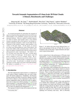 Towards Semantic Segmentation of Urban-Scale 3D Point Clouds: A Dataset,
  Benchmarks and Challenges
