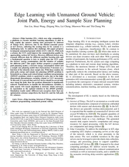 Edge Learning with Unmanned Ground Vehicle: Joint Path, Energy and
  Sample Size Planning