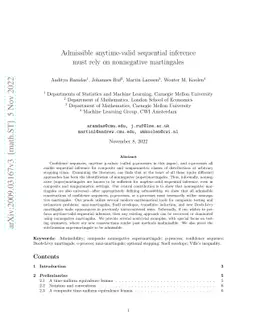 Admissible anytime-valid sequential inference must rely on nonnegative
  martingales