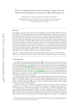 The Seven-League Scheme: Deep learning for large time step Monte Carlo
  simulations of stochastic differential equations