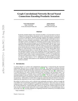 Graph Convolutional Networks Reveal Neural Connections Encoding
  Prosthetic Sensation