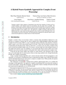 A Hybrid Neuro-Symbolic Approach for Complex Event Processing