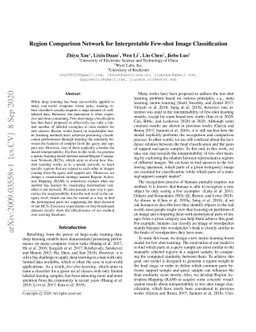 Region Comparison Network for Interpretable Few-shot Image
  Classification