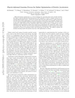 Physics-informed Gaussian Process for Online Optimization of Particle
  Accelerators