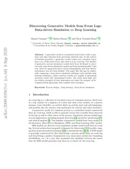 Discovering Generative Models from Event Logs: Data-driven Simulation vs
  Deep Learning