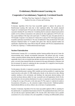Evolutionary Reinforcement Learning via Cooperative Coevolutionary
  Negatively Correlated Search