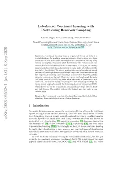 Imbalanced Continual Learning with Partitioning Reservoir Sampling