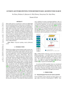 AutoKWS: Keyword Spotting with Differentiable Architecture Search