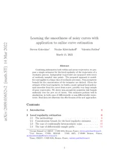 Learning the smoothness of noisy curves with application to online curve
  estimation