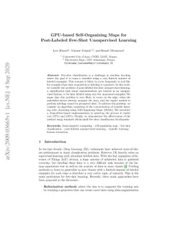 GPU-based Self-Organizing Maps for Post-Labeled Few-Shot Unsupervised
  Learning