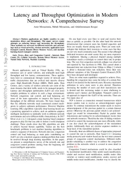 Latency and Throughput Optimization in Modern Networks: A Comprehensive
  Survey