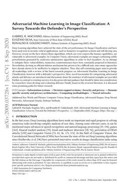 Adversarial Machine Learning in Image Classification: A Survey Towards
  the Defender's Perspective