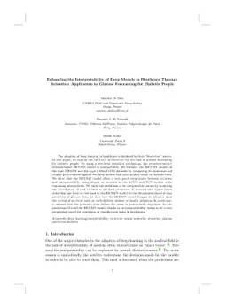 Enhancing the Interpretability of Deep Models in Heathcare Through
  Attention: Application to Glucose Forecasting for Diabetic People