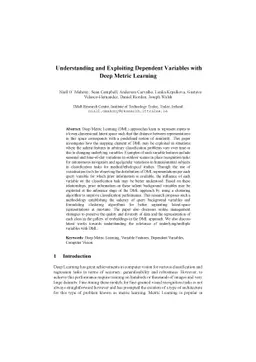 Understanding and Exploiting Dependent Variables with Deep Metric
  Learning