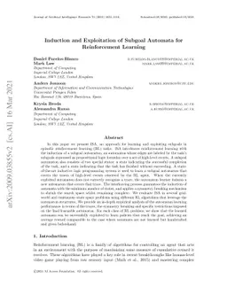 Induction and Exploitation of Subgoal Automata for Reinforcement
  Learning