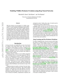 Modeling Wildfire Perimeter Evolution using Deep Neural Networks