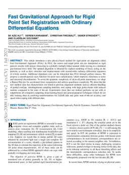 Fast Gravitational Approach for Rigid Point Set Registration with
  Ordinary Differential Equations