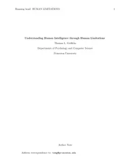 Understanding Human Intelligence through Human Limitations