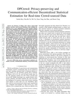 DPCrowd: Privacy-preserving and Communication-efficient Decentralized
  Statistical Estimation for Real-time Crowd-sourced Data