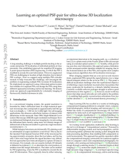 Learning an optimal PSF-pair for ultra-dense 3D localization microscopy