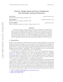 NatCat: Weakly Supervised Text Classification with Naturally Annotated
  Resources