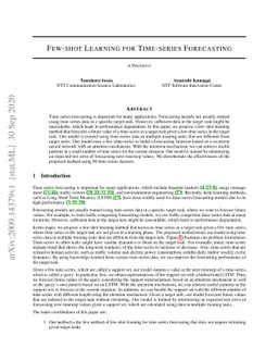 Few-shot Learning for Time-series Forecasting
