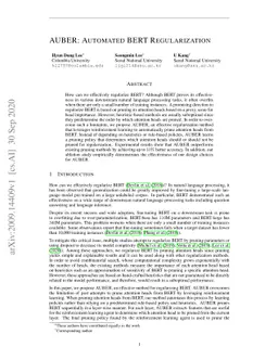 AUBER: Automated BERT Regularization