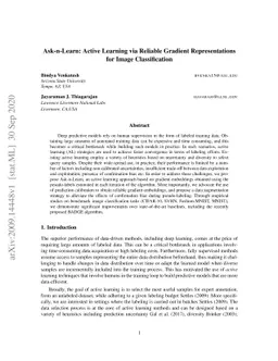 Ask-n-Learn: Active Learning via Reliable Gradient Representations for
  Image Classification