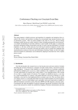 Conformance Checking over Uncertain Event Data