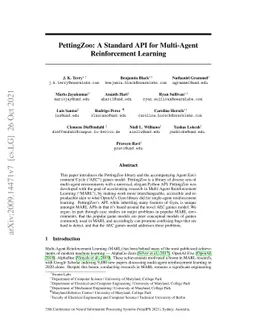 PettingZoo: Gym for Multi-Agent Reinforcement Learning