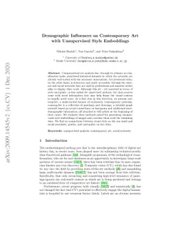 Demographic Influences on Contemporary Art with Unsupervised Style
  Embeddings