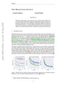 One Reflection Suffice