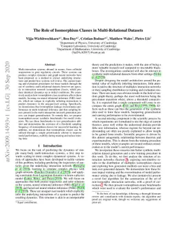 The Role of Isomorphism Classes in Multi-Relational Datasets