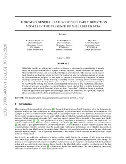 Improving Generalization of Deep Fault Detection Models in the Presence
  of Mislabeled Data