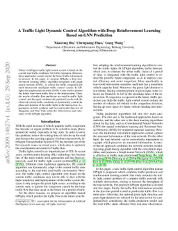 A Traffic Light Dynamic Control Algorithm with Deep Reinforcement
  Learning Based on GNN Prediction