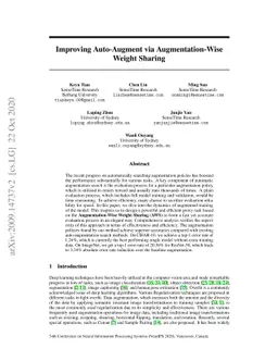 Improving Auto-Augment via Augmentation-Wise Weight Sharing