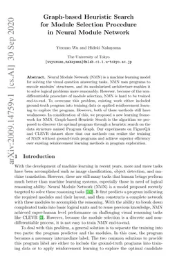 Graph-based Heuristic Search for Module Selection Procedure in Neural
  Module Network