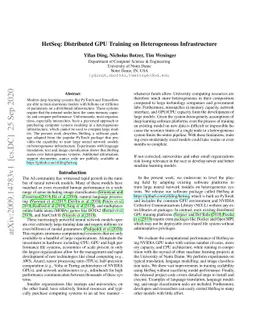 HetSeq: Distributed GPU Training on Heterogeneous Infrastructure