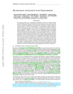 Rethinking Attention with Performers