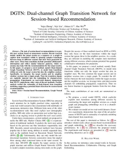DGTN: Dual-channel Graph Transition Network for Session-based
  Recommendation